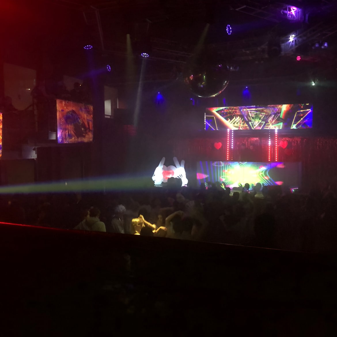 Custom stage trussing, atmospheric effects, and professional lighting fixtures installed for a live production.